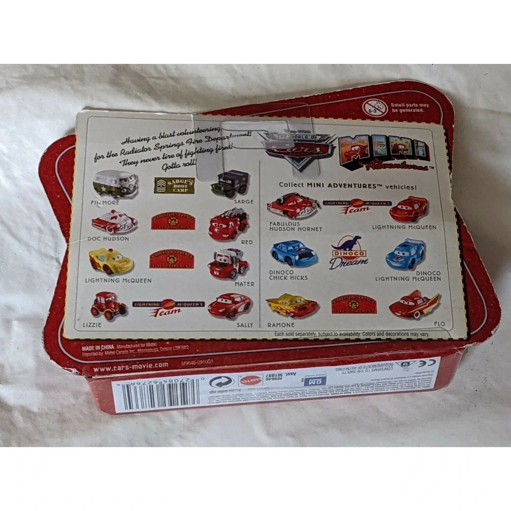 Disney Cars Mini Adventures Red Ramone Flo Fire Department Toy Car Set NEW